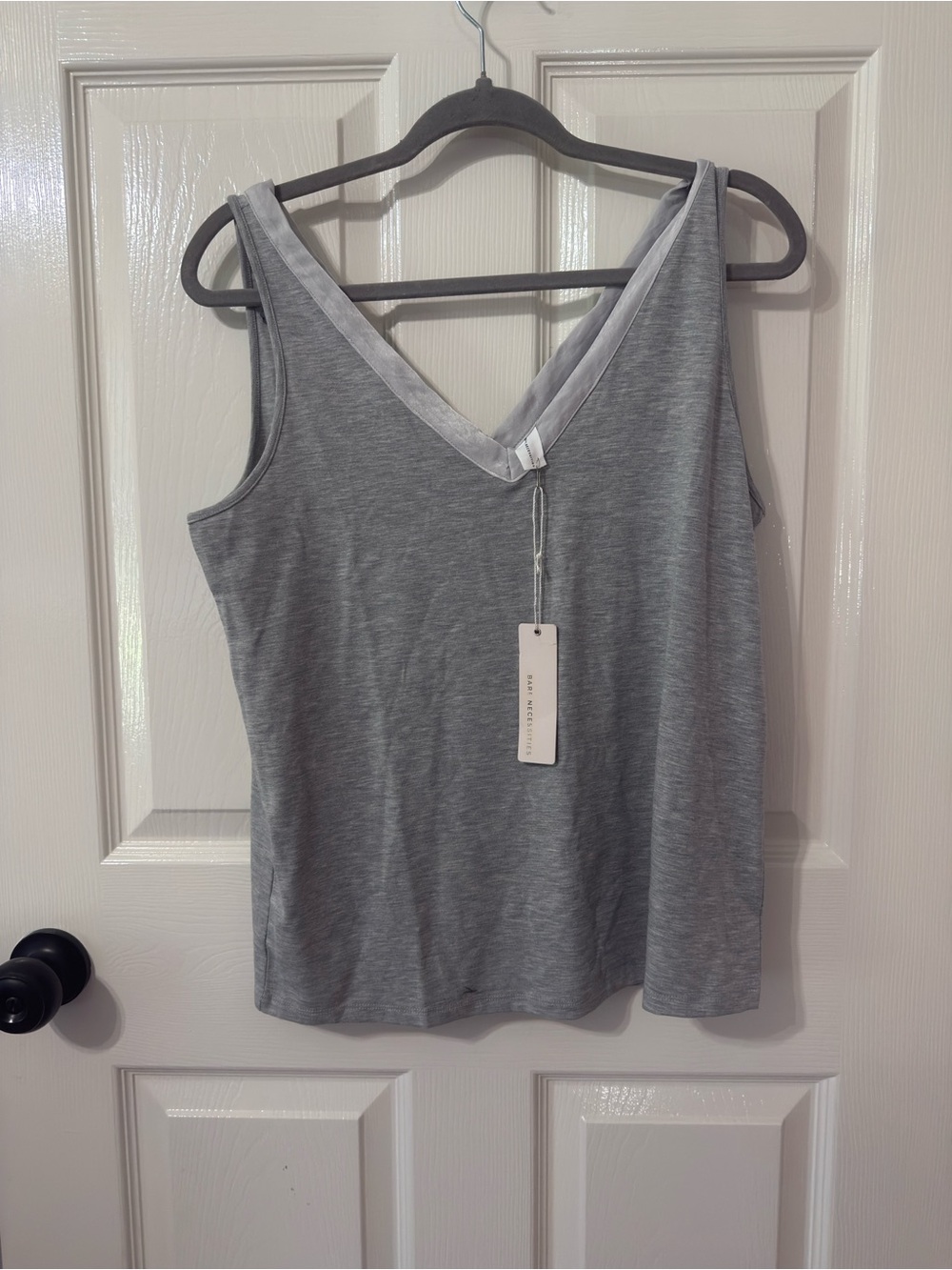Bare Necessities Gray V-Neck Tank Top